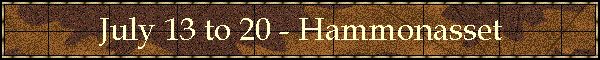 July 13 to 20 - Hammonasset